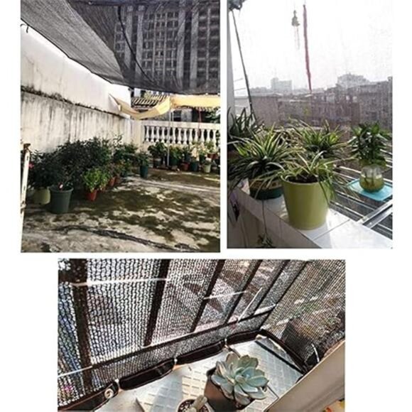 40% Black Shade Cloth, 20 x 30 FT Durable Mesh Tarp with Grommets, Resistant UV - Picture 5 of 7